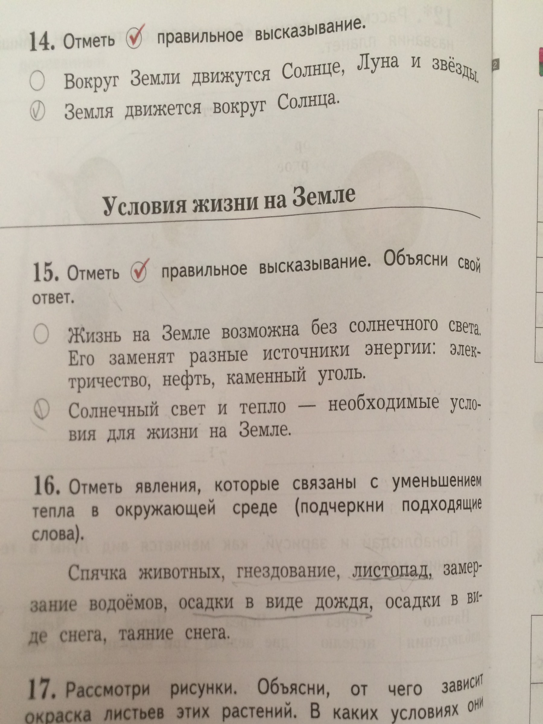 Отметь явления. Отметь явления, которые связаны с уменьшением тепла. Отметь правильные высказывания вокруг земли движутся. Отметь правильные высказывания солнце звезда. Отметь правильное высказывание окружающий мир жизнь на земле.