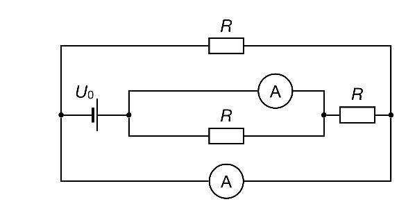 Используя данные рисунка определите показание идеального амперметра а ответ дайте