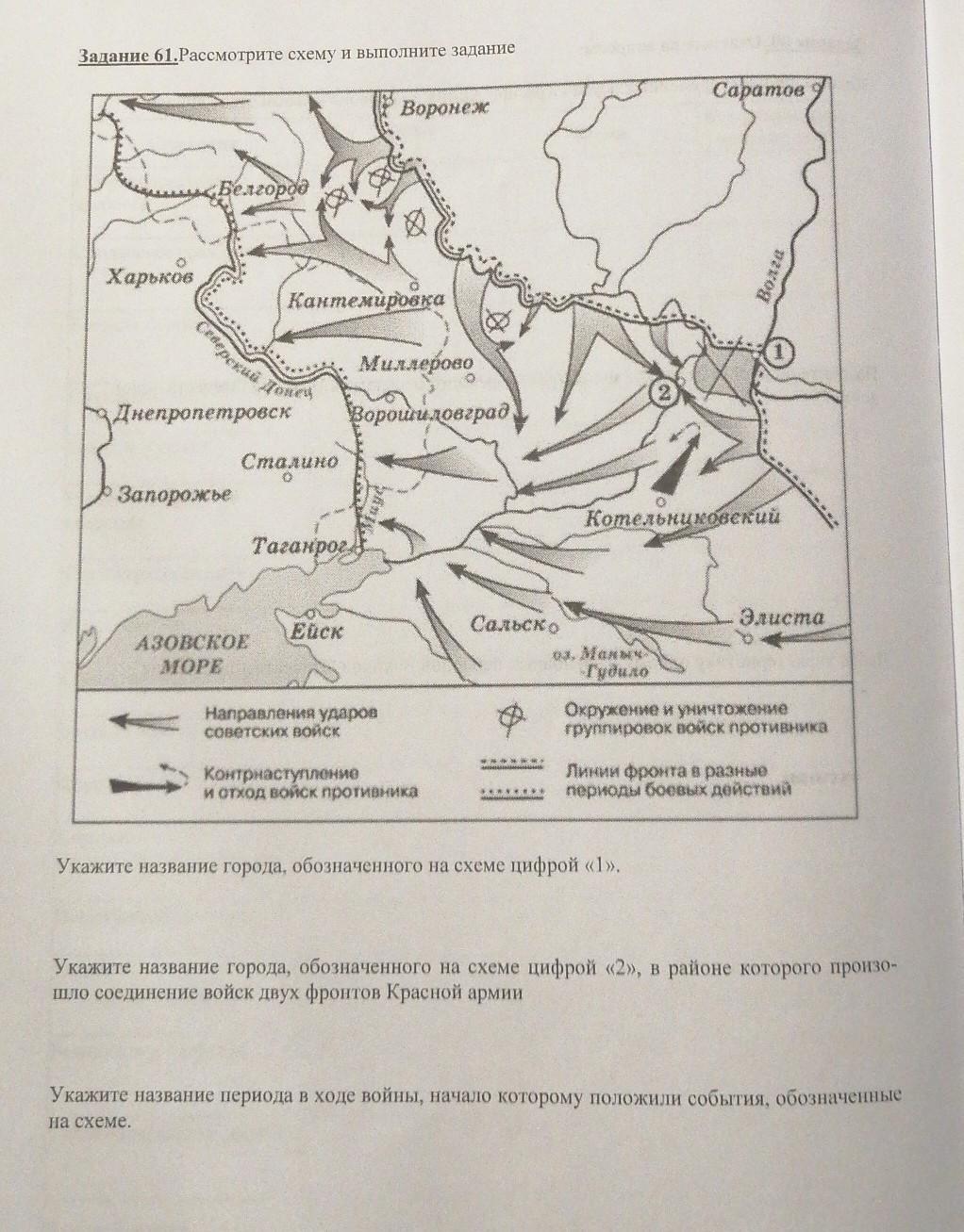 Рассмотрите схему и выполните задание напишите название военного плана