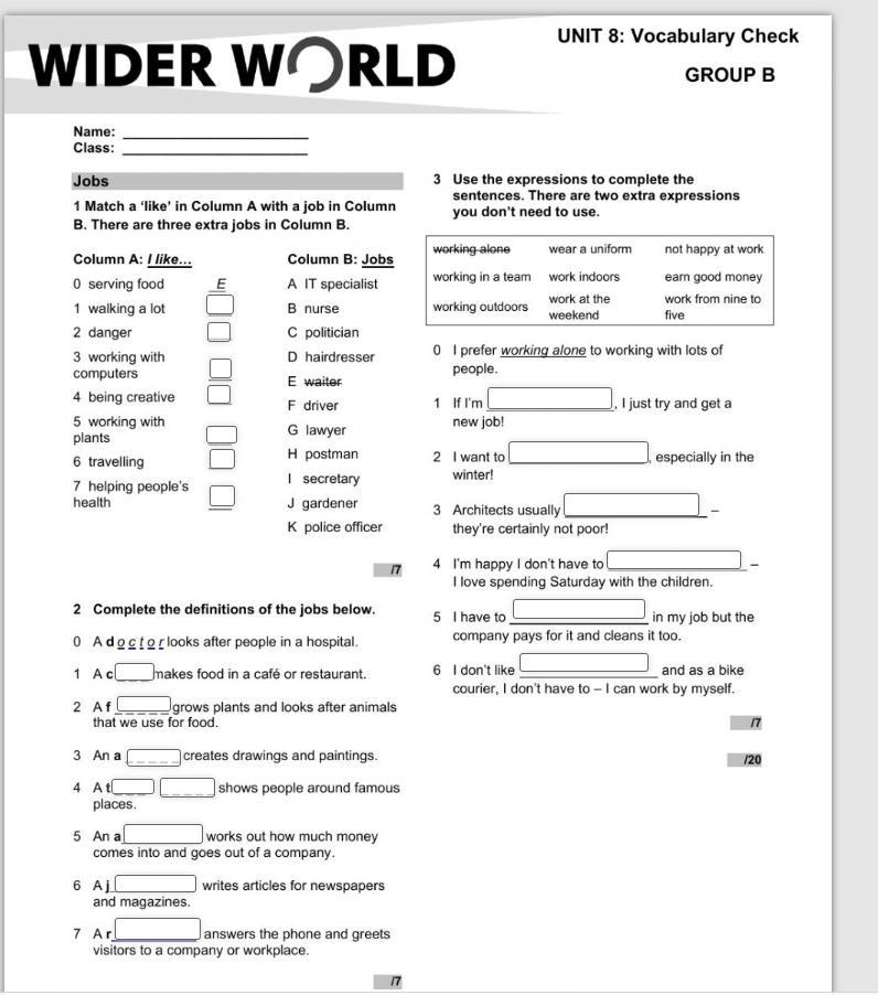 Wider world 2 unit 2. Wider World 1 Unit 2.2. Language Test a ответы. Тест 8 Vocabulary. Vocabulary ответы.