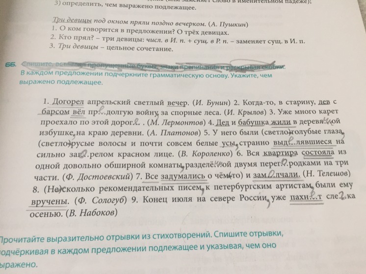 Спишите подчеркните подлежащие и дополнения выраженные именами. Спишите подчеркните подлежащие и дополнения выраженные именами