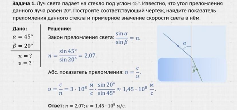 Световой луч падает под углом 60 к поверхности стола