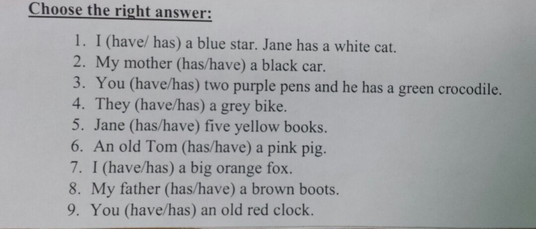 Choose the right answer he usually. Choose the right answer.