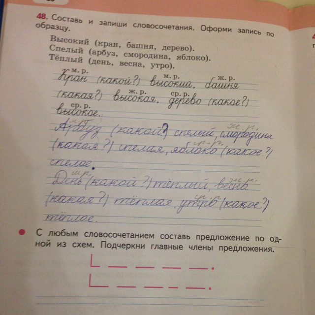 Составьте предложения по следующим образцам используя данные слова и словосочетания my son can