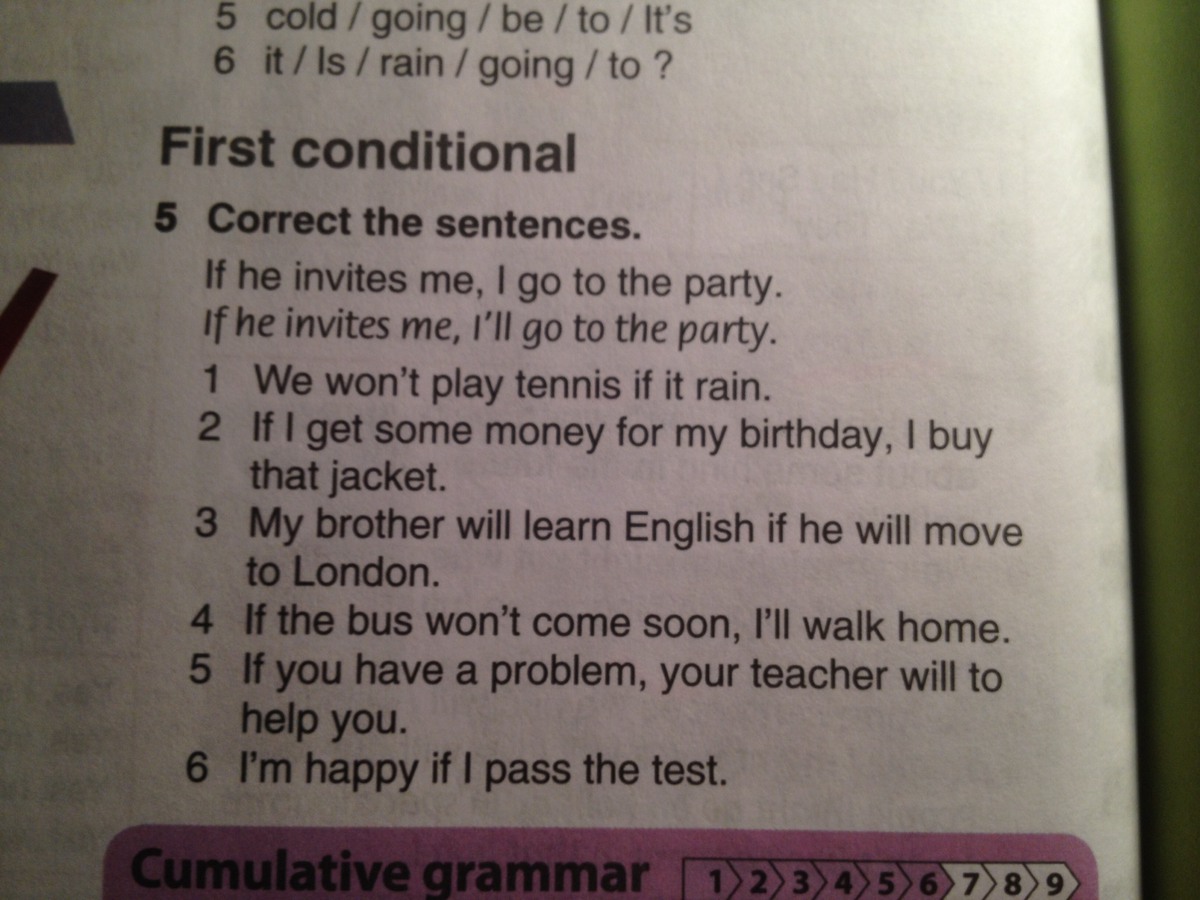 Conditions not correct