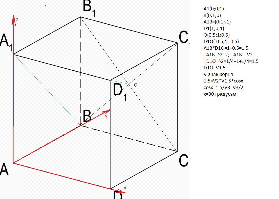 Abcda1b1c1d1 куб прямые a и b не перпендикулярны на рисунке