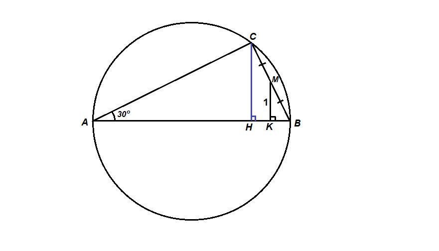 На рисунке ав диаметр окружности мк ав