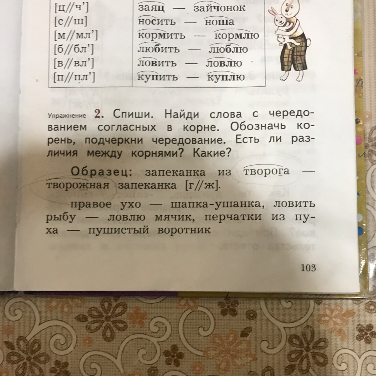 Обозначить корень подчеркнуть