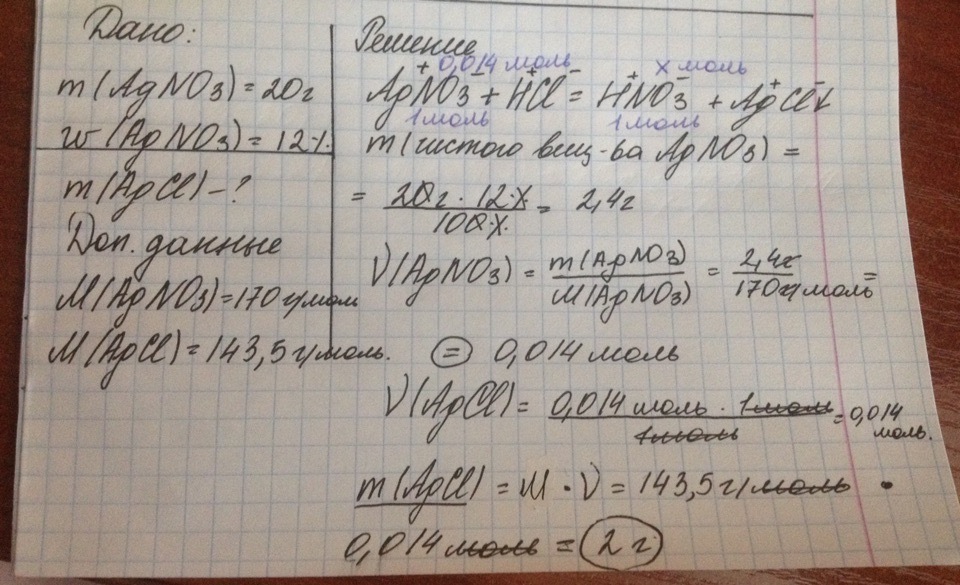 Вычислим массу нитрата серебра. Найдите массу серебра. Определить массу осадка, образующегося при взаимодействии нитрата.