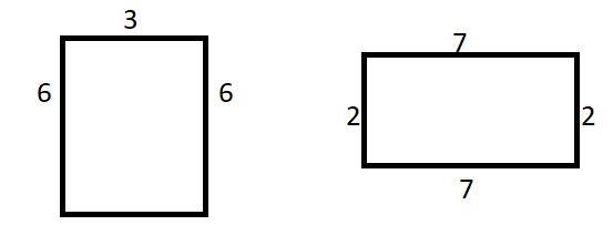 Периметр прямоугольника 18 см