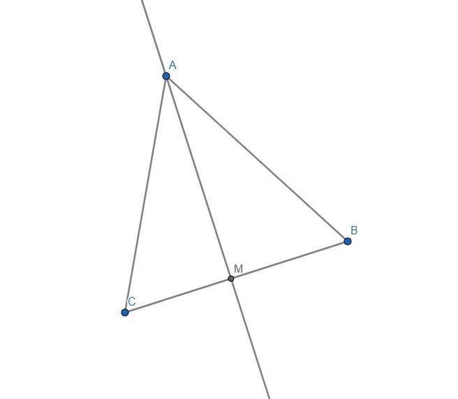 Медиана вм треугольника авс перпендикулярна