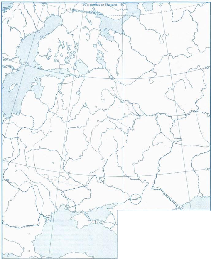 Контурная карта древней руси