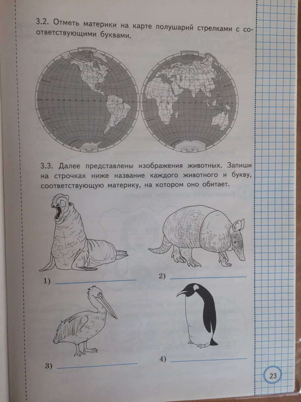 Вырежи из приложения рисунки животных. На рисунках представлены изображения животных. Материки на карте полушарий стрелками. Отметь на карте полушарий стрелками. Отметь материки на карте полушарий стрелками.