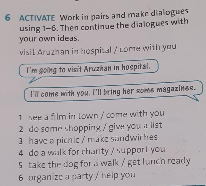In pairs perform a dialogue using. Dialogues in pairs.