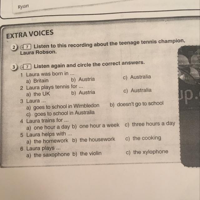 Listen and the correct answer. 21 Correct answers in Listening.