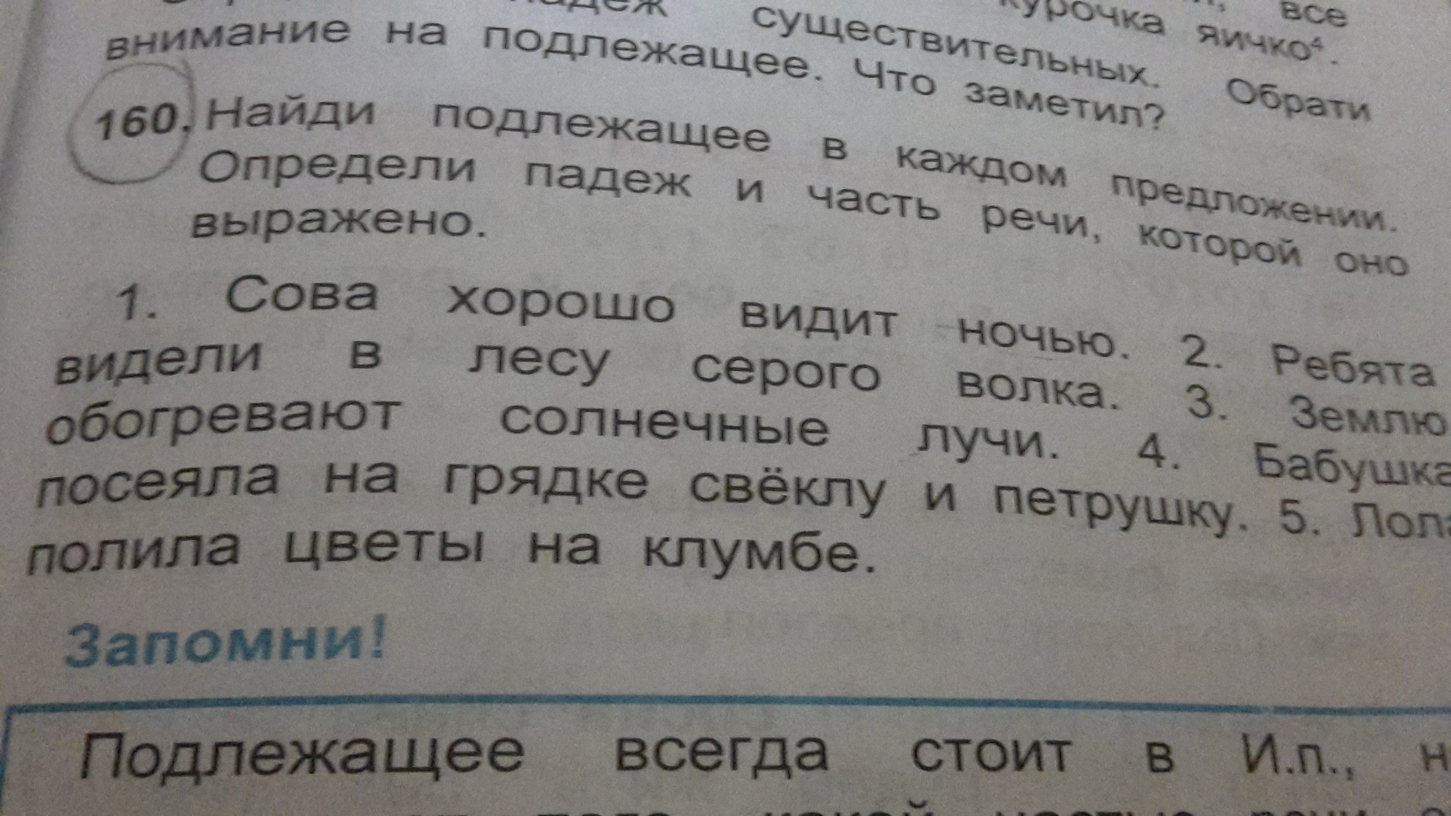 Отыскиваемы падеж. Найди подлежащее. Определи чем выражено подлежащее в каждом предложении упражнение. Найдите в каждом предложении. Текст для нахождения подлежащего и сказуемого 3 класс.