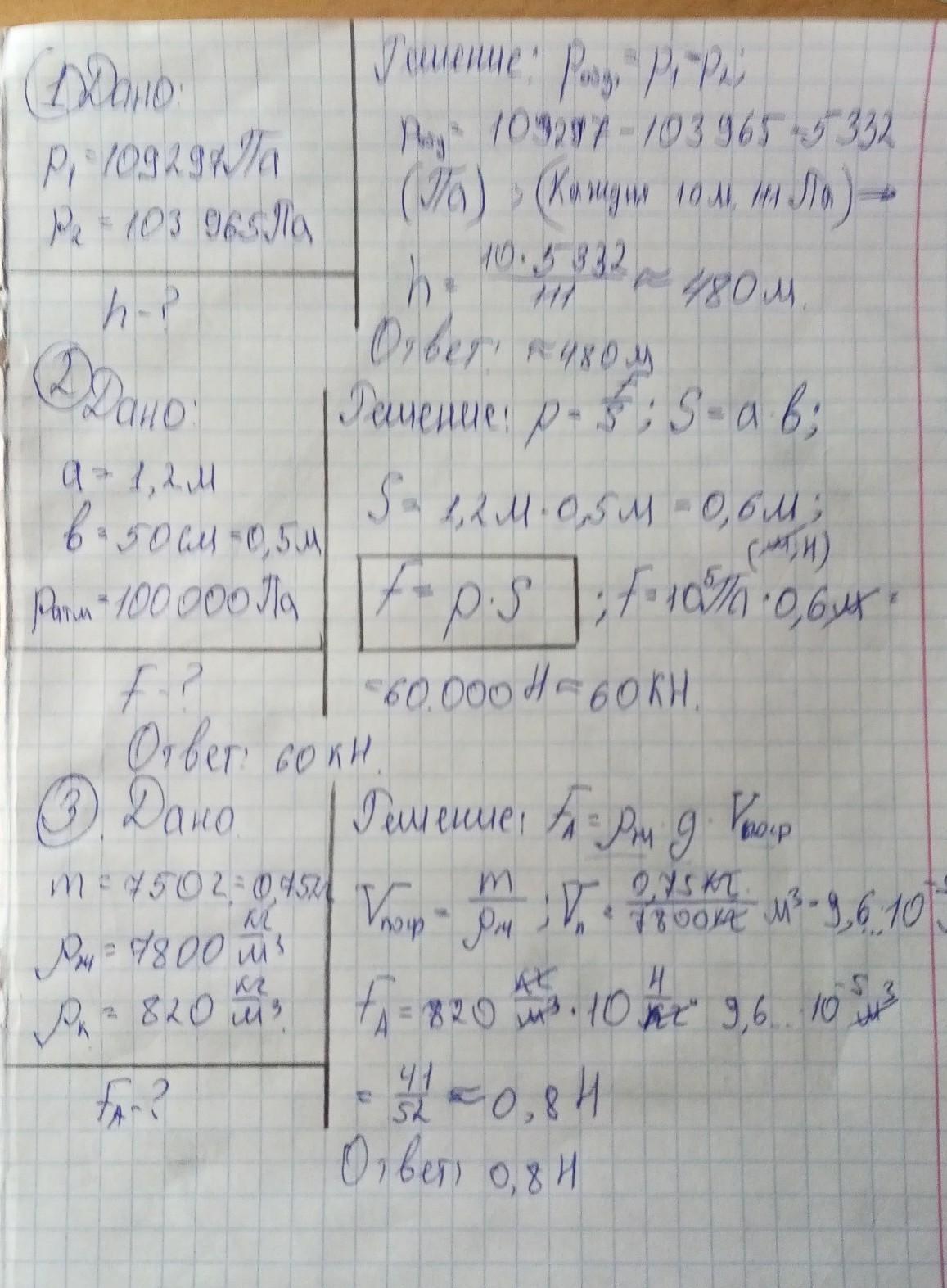 лист стекла оказывает давление на стол 100 па