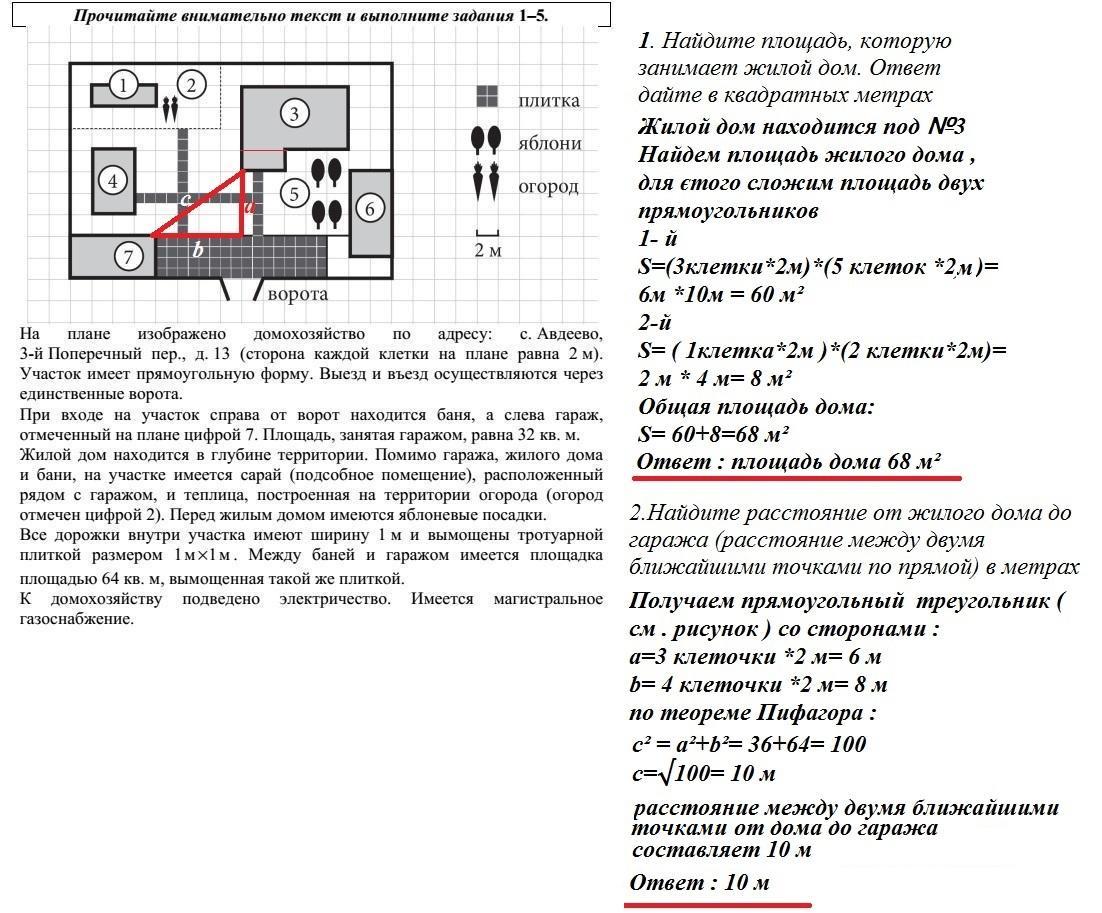 Как искать площадь комнаты огэ