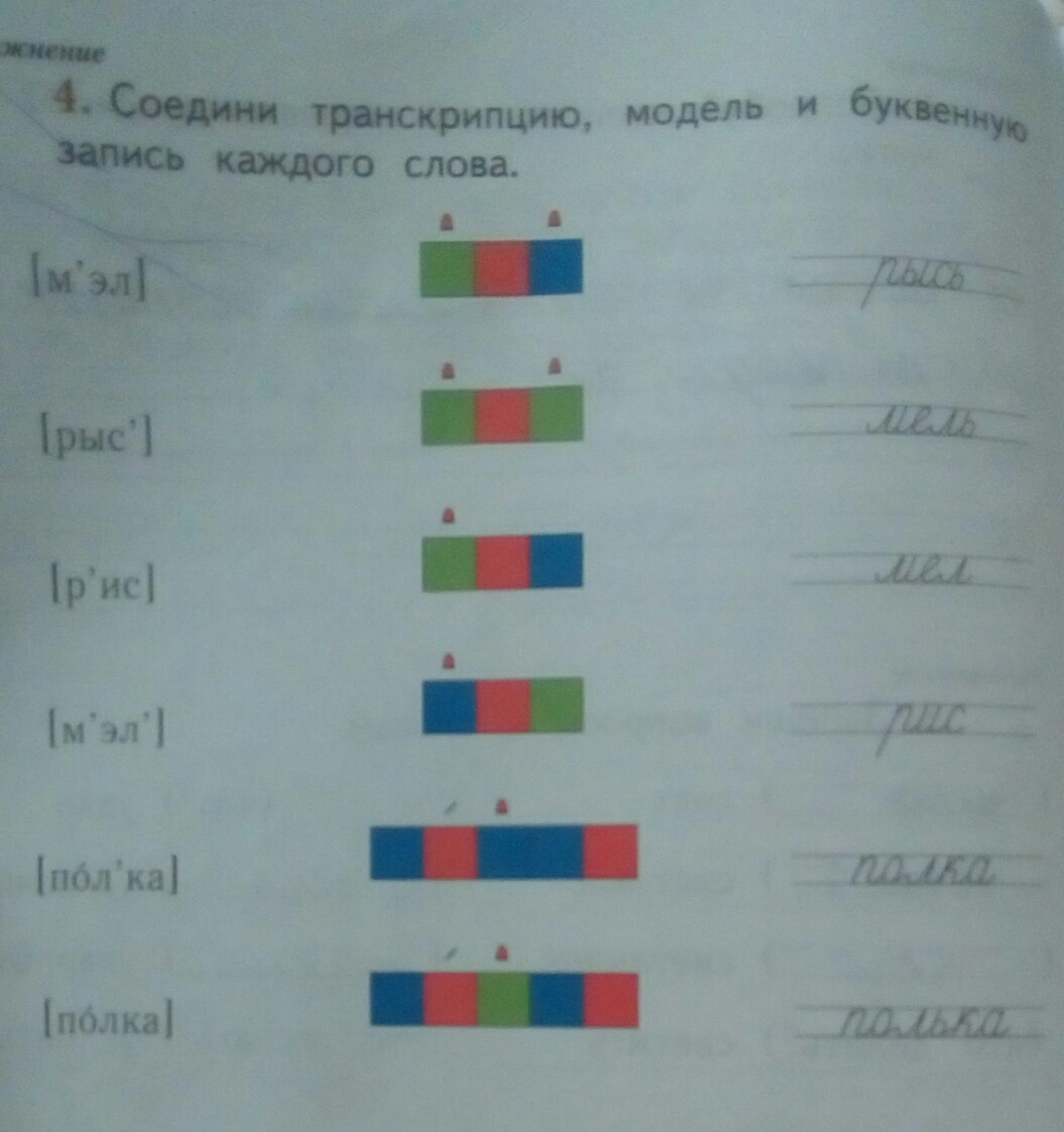 Назови предметы на картинках запиши транскрипцию этих слов сделай буквенную запись