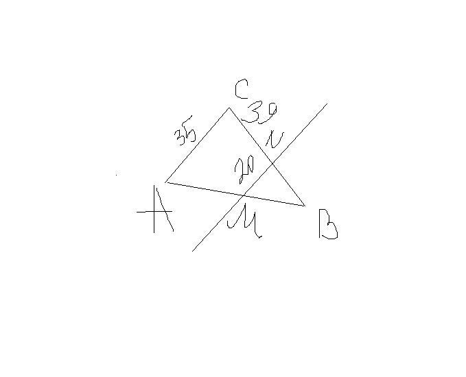Найти bn и mn. Прямая MN пересекает стороны ab и BC треугольника ABC. Прямая а пересекает стороны ab и BC треугольника ABC. Стороны AC И BC В точках m и n соответственно.. Прямая параллельна стороне BC треугольника ABC.