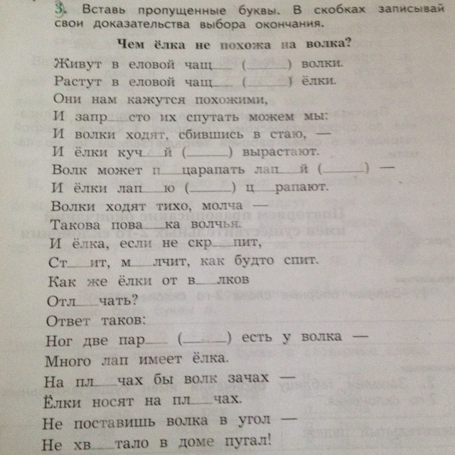 Вставьте пропущенные буквы 4 класс русский. Чем елка не похожа на волка. Чем елка не похожа на волка вставь. Запиши в скобках доказательства правильности. Чем елка не похожа на волка доказательства.