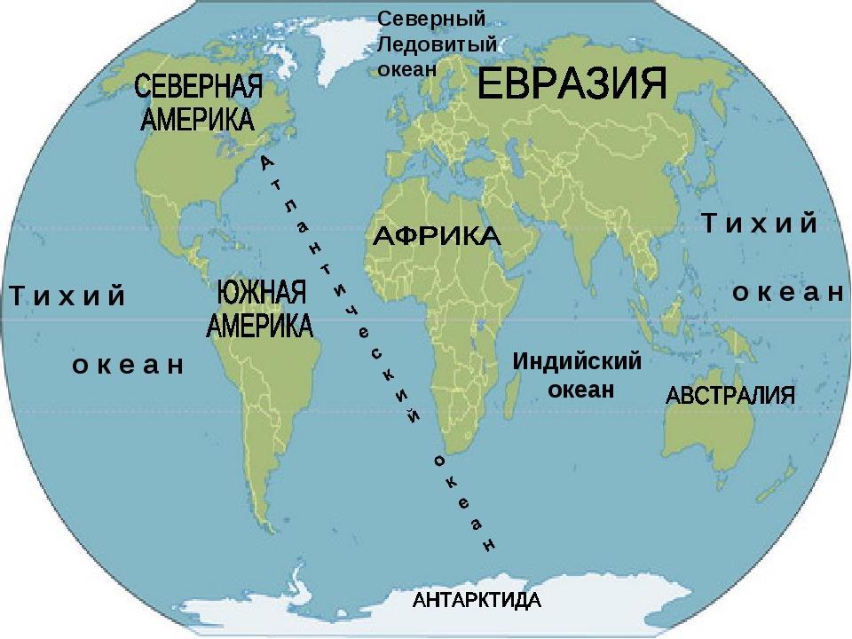 Карта материков с названиями и океанами. Материки. Материки на карте. Материки и океаны. Название материков и океанов.