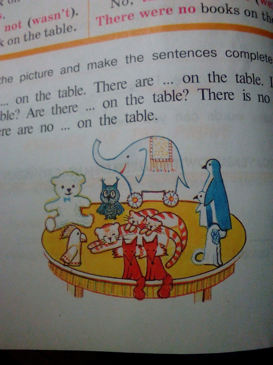 1 the book is the table