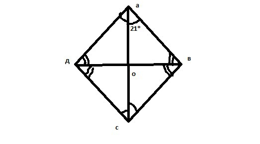 Сторона ромба образует с его диагоналями углы. Биссектриса ромба. Ромб градусы. Сколько градусов в ромбе. Противолежащий угол диагонали ромба.