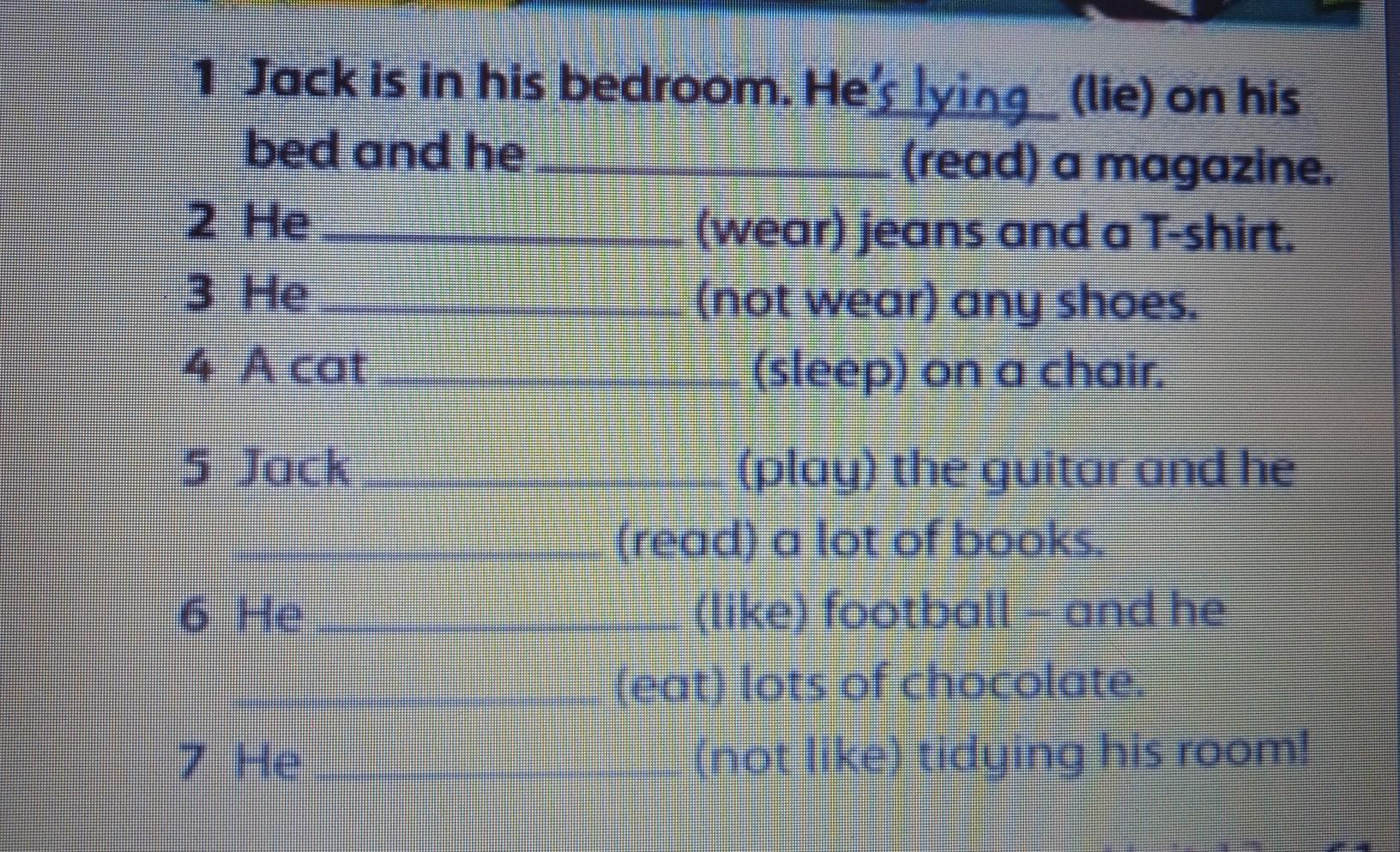 Hes the in Bedroom поставь слова в правильном. Hes in the Room. Has on the Phone. He can read.