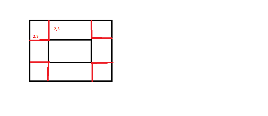 Прямоугольник состоит из 3 прямоугольников