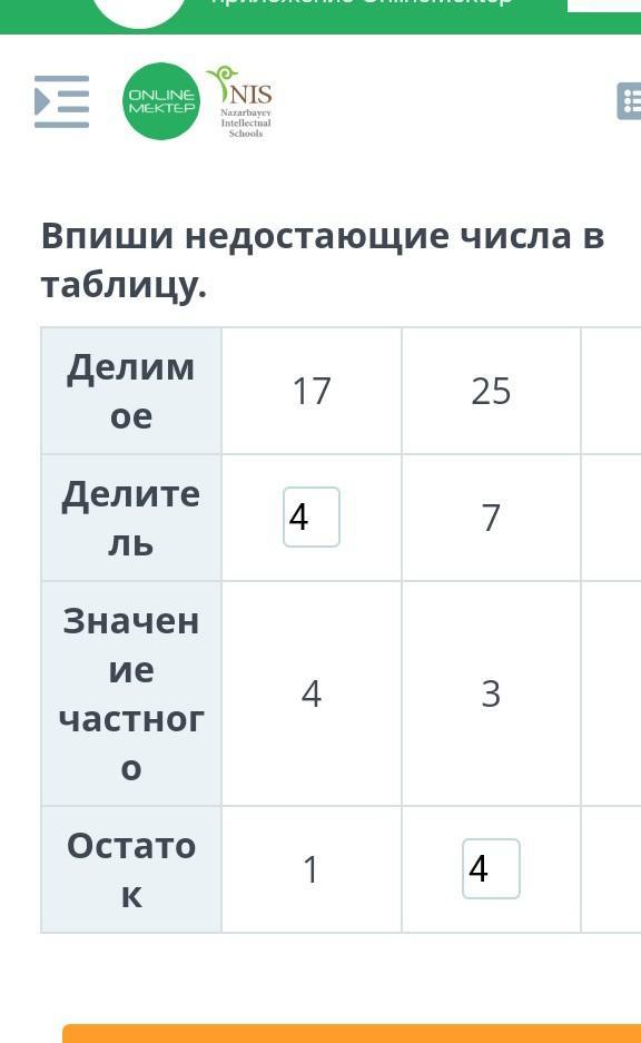 Впиши недостающие числа в таблицу делимое. Таблицы делителя 25. впишете недостающие номера обозначения элементов соковыжималки.