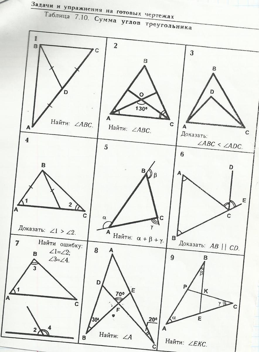 Задачи и упражнения на готовых чертежах 8 класс геометрия ответы