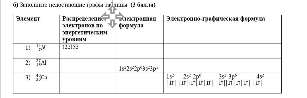 Заполните 3 графу таблицы