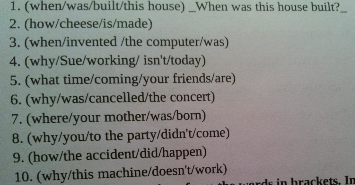 Put questions to the words in brackets. Put questions to the words in brackets. Order the words to make. Английский язык put the words in the correct order. Put the verbs in brackets into the correct form.
