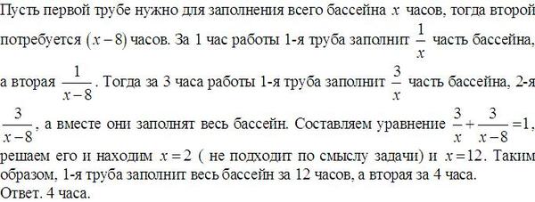 Резервуар водонапорной башни наполняется за 4 часа на рисунке 7 приведен график наполнение