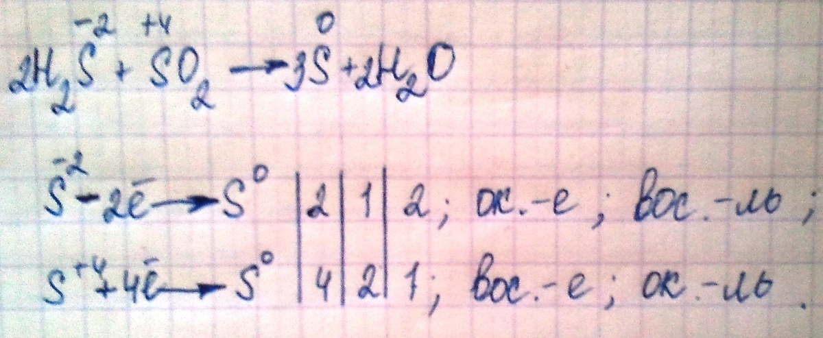 Balance the reaction : H2S + SO2→S + H2O and identify the …