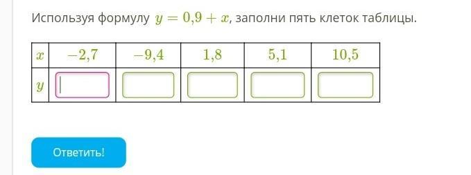 Найдите используя формулы. Используя формулу заполни данную таблицу.