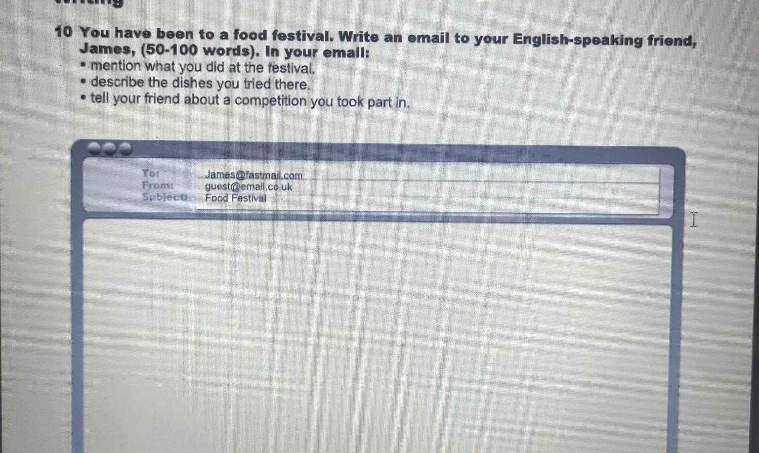 Who of your friends to speak english. Write an email.