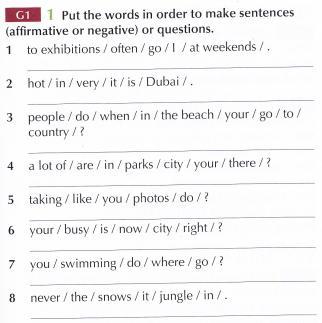 Exercises on English Word Order - 02 - English Grammar