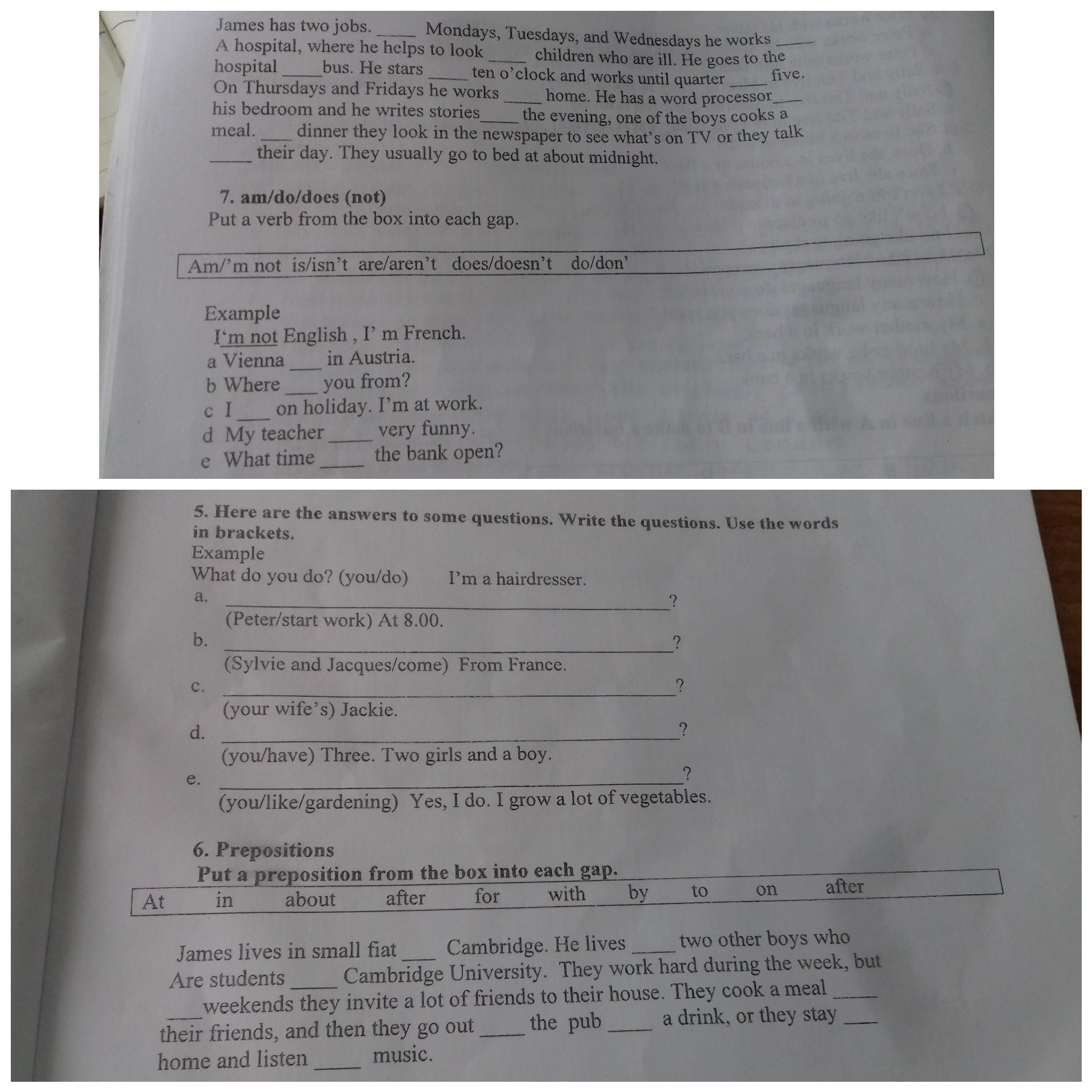 Write the answers in words. Answer the questions use ответы. Write the Words into the ответы. Complete the questions use Words in the box1)does your ответы. 4 Write the answers to these questions. Ответы.