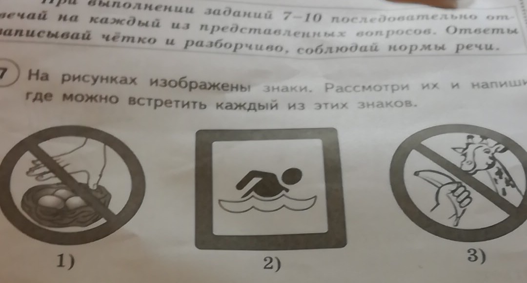 Подумай и напиши. Рассмотри изображение знака. Подпиши эти знаки. Что могут означать эти знаки. Что обозначают эти знаки по окружающему миру.