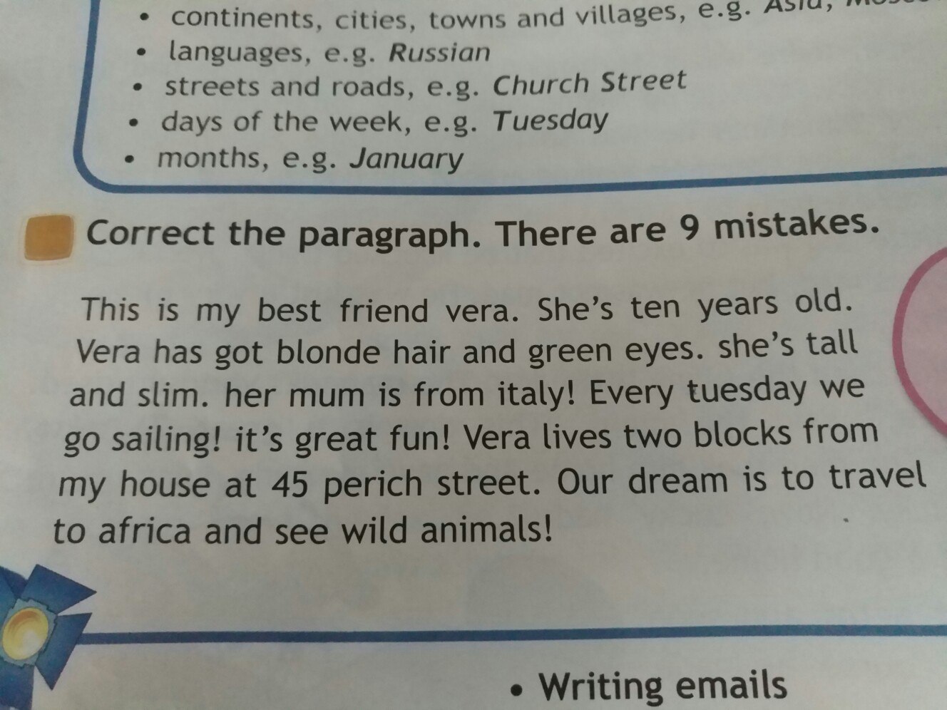 Code mistake перевод. Correct the paragraph there are 6 mistakes. Correct the paragraph there are 6 mistakes перевод на русский. Mistakes 1.9.9.9. Read the short paragraph and correct the mistakes.