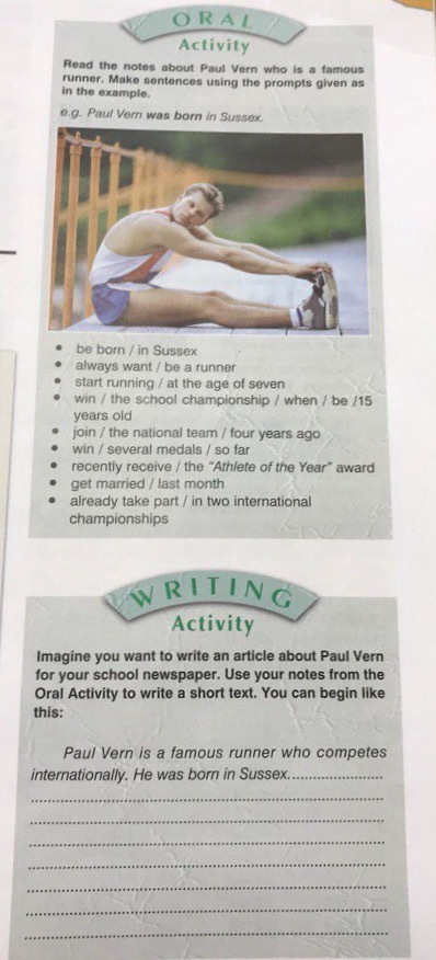 Situations imagine you. Paul Vern Runner. Read and imagine self. Imagine you. Use the prompts to write questions and answers as in the example.