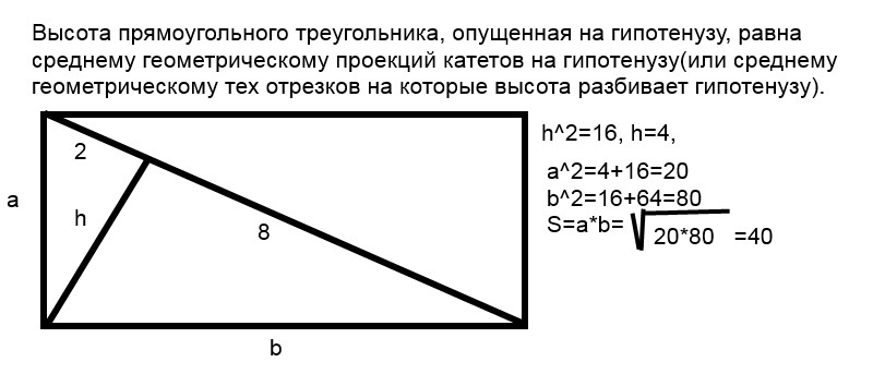 По данным рисунка найдите площадь треугольника efo