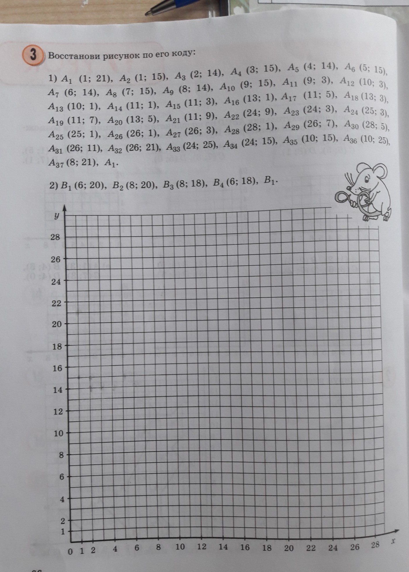 Восстанови рисунок по коду а 4 2