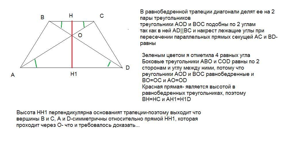 Доказать что диагонали треугольника равны. Диагонали трапеции пересекаются. Диагонали трапеции пересекаются под прямым углом. Диагонали равнобедренной трапеции пересекаются под прямым углом. Диагонали трапеции пересекаются и делятся точкой