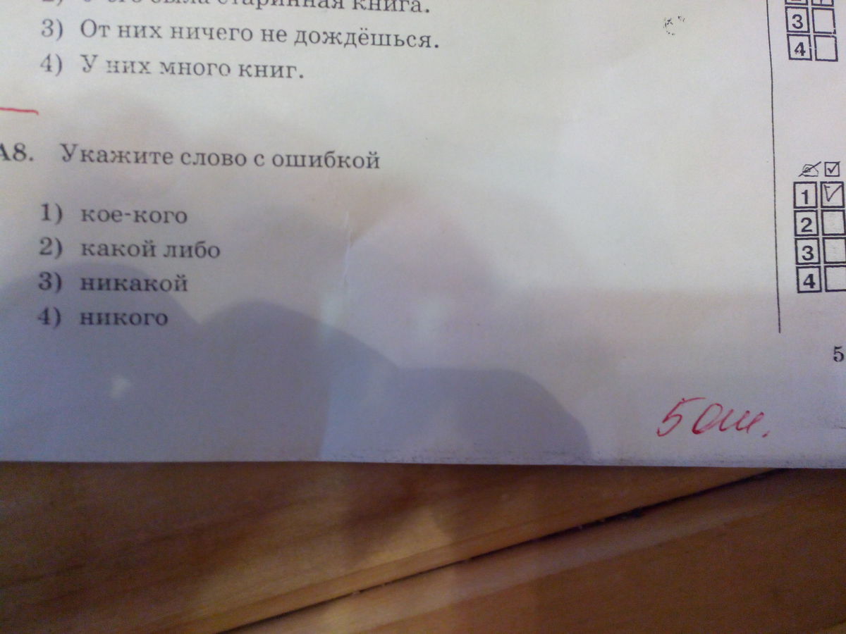 Укажите слова с ошибкой
