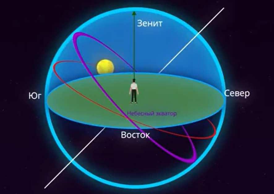 Солнечный экватор. Земная ось Небесный Экватор и Эклиптика. Суточное движение солнца. Суточное движение солнца по небосводу. Движение солнца по эклиптике в средних широтах.