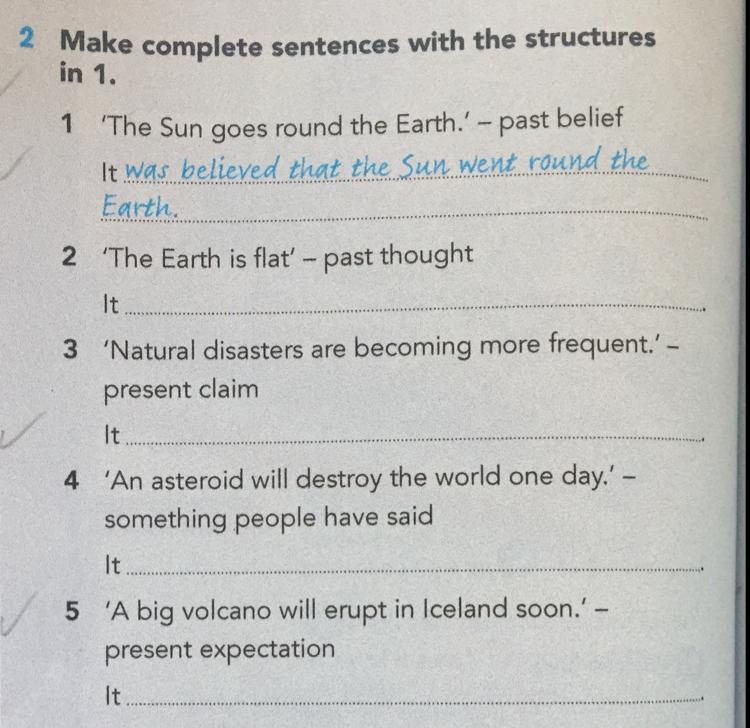 The earth goes round the sun