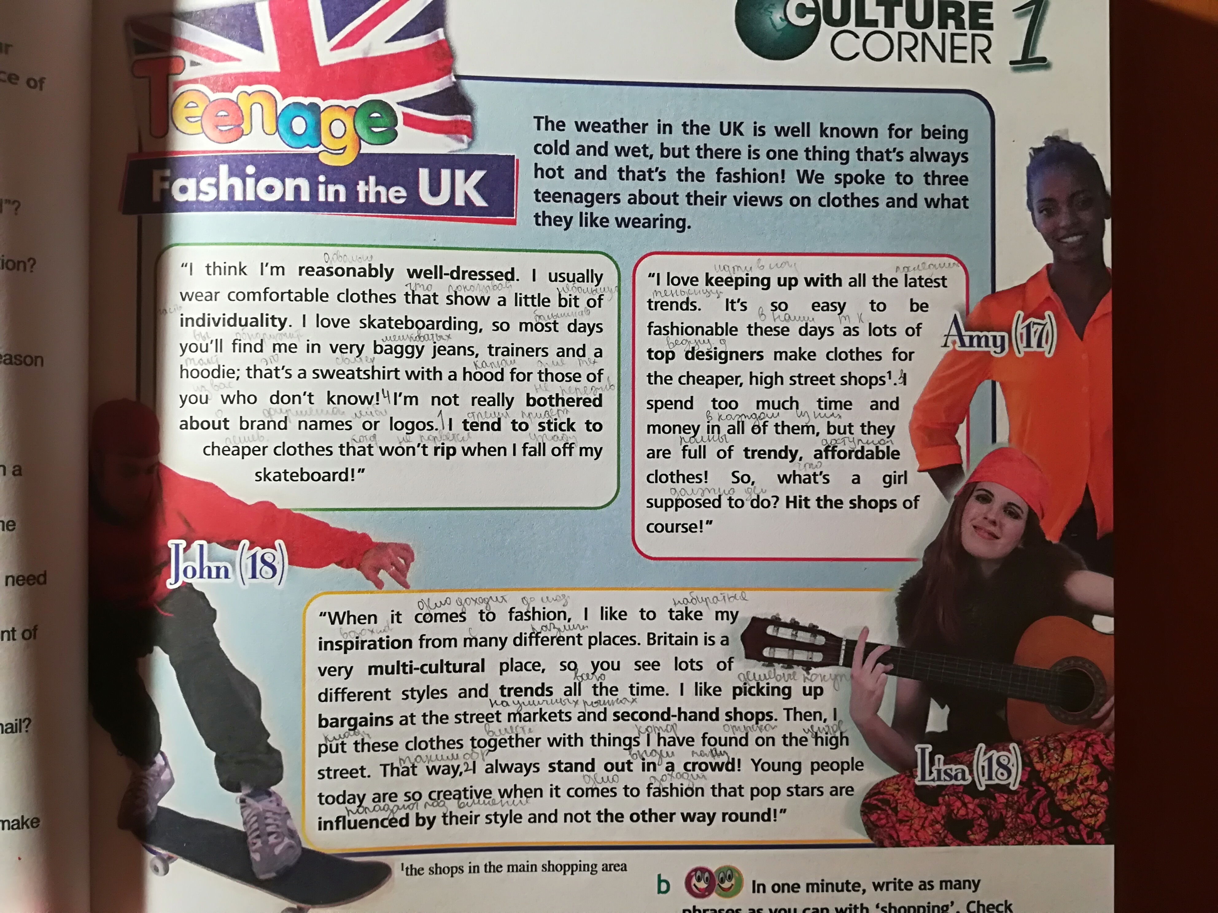 What they like wear. Teenage Fashion in the uk текст. Задать 5 вопросов к тексту teenage Fashion in the uk. Перевод текста Culture Corner. Answer that and stay fashionable.